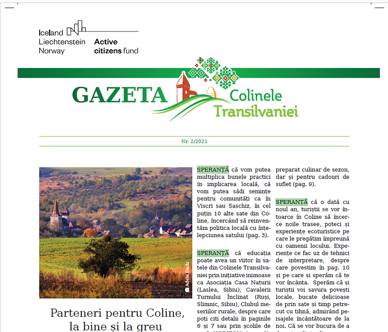 Gazeta Colinele Transilvaniei 2021 Editia 2